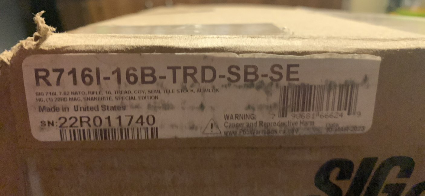 Sig Sauer 716i Tread Snakebite SE, FOR SALE!!! $$$1699.99