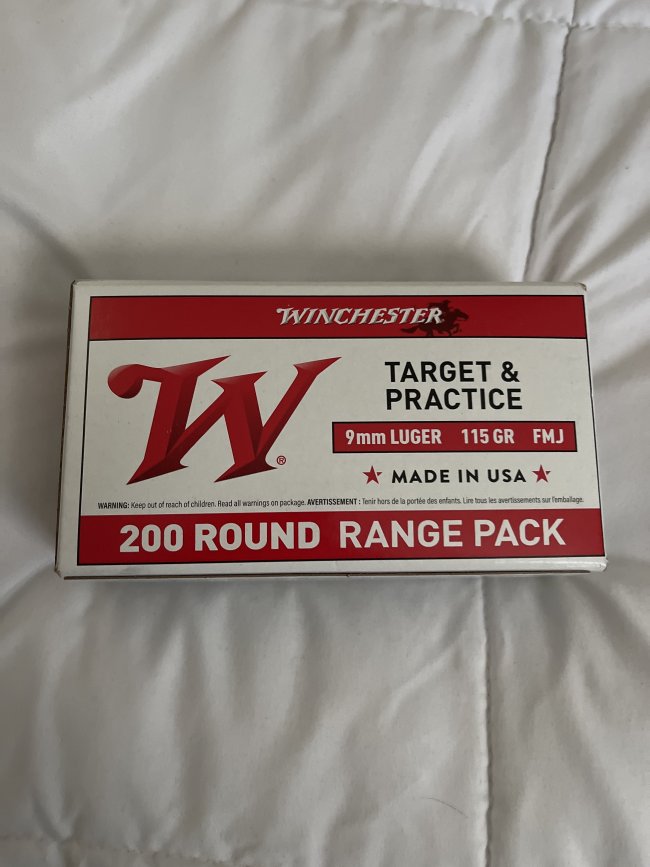 Winchester 9mm 200rd pack $50